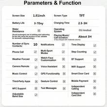 1.81" HD Touchscreen Smart Watch, Wireless Calling, Music Control, Multiple Sports Modes, LED Flashlight, Compatible With IOS & Android, Unisex Gift For Men & Women - Multicolor - View 5