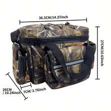 防水多功能渔具包，适合户外运动和钓鱼 - 棕色 - 查看 8