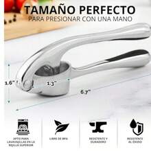 PZW U Chef Prensa para ajos manual de mango suave y acero inoxidable de grado alimenticio trituradora y picadora de ajo con diseño ergonómico2537 - Pago - Ver 4