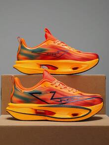 L.S.W.P 男女通用透气跑步鞋 - 低帮稳定设计，加厚防滑耐用EVA外底，舒适透气面料鞋面，适合公路、越野和健身训练 - 四季舒适，尺码齐全，中性风格，运动休闲鞋，时尚简约面料，男士交叉训练鞋，日常休闲运动鞋，跑步鞋。 - 桔色 - 查看 3