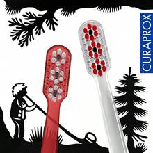HLJ  Cepillo Dental Curaprox Swiss School Para Niños de 4+ Años Ultrasuave y Compacto Rojo Verde117 - RojoVerde - Ver 6