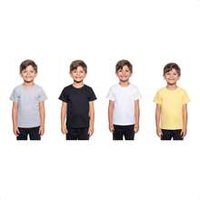 Girls' Short-Sleeve T-Shirt, 100% Cotton - 黃色 P - 查看 4
