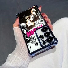 nana122JH Funda de Teléfono con Patrón de Anime, Funda de Teléfono con Marco Electrochapado Azul para  15/Redmi Note 14/14 Pro/14 Pro+/13/13/13 Pro/13 Pro+/12/12/12 Pro/12 Pro+/12S/12 Turbo/10 Pro/14/Poco F6 Pro/ 14T/ 14 Pro/Poco X6 Pro/Poco F5 Pro/Poco X7 Pro Funda Protectora Completa Antigolpes con Marco Electrochapado, Regalo de Navidad, Regalo de Año Nuevo - Mezcla de colores - Ver 7