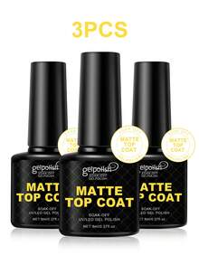 Matte Gel Nail Polish Top Coat, No Wipe Sealer, Removable Matte Effect, Long-Lasting, DIY Manicure Gift, Essential For Home Nail Salon, Requires UV/LED Lamp - Clear - View 13