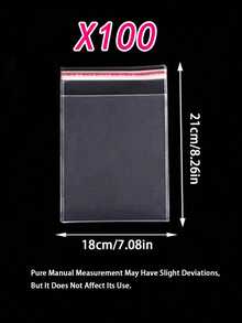 Transparent Self-Adhesive OPP Bags, Glassine Paper Bags, Transparent Small Plastic Bags, Mini Gift Packaging Bags, Suitable For Jewelry, Candy, Cards, Back To School - Multicolor - View 17