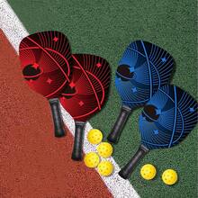1 Juego de Paleta de Pickleball con Bolsa de Transporte + 2 Pelotas de Pickleball - Multicolor - Ver 2