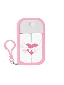 1/4个50毫升免洗洗手液喷雾保护套，粉色情人节玫瑰女士喷雾瓶，防摔防撞保护套，钥匙扣设计方便携带，可轻松挂在包包、钥匙或儿童背包上，耐磨耐脏。适用范围广，可水洗重复使用，免洗洗手液喷雾保护套，旅行礼物，情人节礼物。 - 彩色 - 查看 4