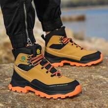 Men's Steel Toe Shoes Waterproof Soft Durable Work Boots Indestructible Comfortable Work Boots Anti-Slip Work Shoes Women's Work Shoes - 黃色 - 查看 5