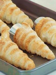 10/5/1pc Columnar Croissant Molds, Danish Croissants, Spiral Conical Pastry Mold, Chandelier Croissants Baking Bag, It's A Great Kitchen Gadget, Valentine's Day Gift - Multicolor - View 5