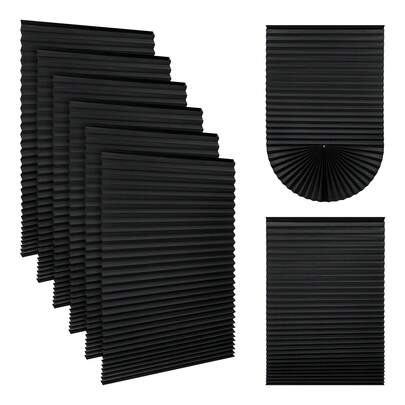 6 Pack No-Drill Temporary Blinds – 92 X 200CM Self-Adhesive Thermal Blackout Paper Blinds, Easy To Cut & Install For Bedroom, Kitchen, Or Bathroom Windows