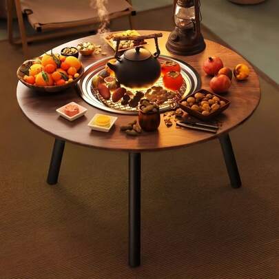 Outdoor Barbecue Grill, Smokeless Camping Barbecue, Portable Folding Barbecue Table, Charcoal Grill For Outdoor, Patio, Yard, Campfire, Tea Brewing, Picnic Set