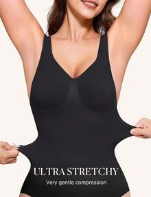 Nebility Backless Shapewear Bodysuits For Women Tummy Control Shapewear Seamless Faja Body Shaper Suit Waist Trainer - 黑色 - 查看 2