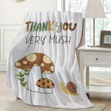 1PC Flannel Soft Plaid Multi-Purpose Throw Blanket Cute Mushroom Snail Pattern Thanksgiving Theme Blanket This Blanket Is Made Of High-Quality Flannel Material, Soft And Comfortable To Touch. The Unique Design Incorporates Cute Mushroom And Snail Patterns, Adding A Touch Of Warmth To Your Home. Whether Used While Lounging On The Sofa Or As Decoration To Enhance The Space's Ambiance, It's An Excellent Choice - Nhiều màu - Xem 6