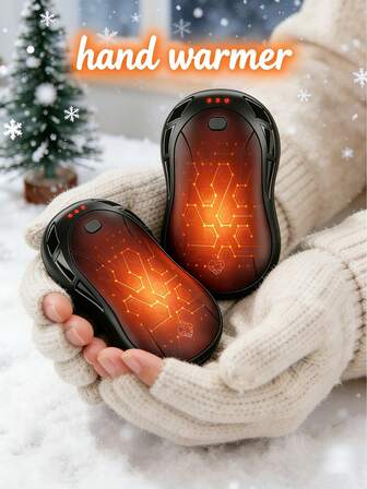 二合一磁吸式可充电暖手宝，便携式双面加热包，保暖时间长达8-23小时，内置2节3000mAh电池，是冬季滑雪、户外露营、万圣节、圣诞节的理想礼物，也是雪天取暖的便捷之选。这款暖手宝可作为圣诞礼物、男士礼物、圣诞袜填充物等。