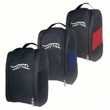 1 Portable Mini Nylon Golf Shoe Bag With Tiger Pattern, Lightweight And Breathable, Dust-Proof Shoe Bag For Storing Tools.