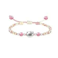 Sanrio Hello Kitty Woven Adjustable Bracelet, Fashion, Elegant, Minimalist, Multifunctional Sports Bracelet, Gift For Love, Friends Or Couples, Hand Accessory, Creative Design - Pink - View 12