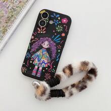 1pc Solid Color Liquid Silicone Phone Case Compatible With Samsung, Apple, Honor, Phones - Black - View 4