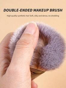 MAANGE 23pcs Makeup Brushes Set With Zipper Velvet Bag Makeup Tool Kit Flat And Angled Top Foundation Brushes Double-End Powder Blush Contour Make Up Brushes 13pcs Eyeshadow Brushes For Concealer Highlighter, Suitable For Travel - 23pcs makeup brushes with velvet bag - 查看 8