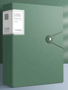 Plastic File Folder For School And Office, A4 Size, With 100 Envelopes And Snap Closure, 2242 - 2242 verde escuro 100 pages - 查看 1