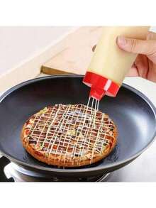 1pc 300ML Four-Hole Capped Squeeze Sauce Bottle Salad Bottle Sauce Bottle Oiler Sauce Dispenser Salad Dressing Seasoning Bottle - 1 - View 5