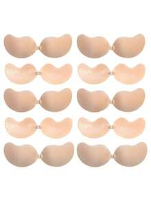 半对隐形提臀无背文胸，女士无缝自粘硅胶乳贴，连衣裙/内衣/无肩带文胸，情人节礼物 - 彩色 - 查看 57