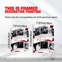 1pc Couples Photo Collage Custom Poster, Romantic I Love You Custom Poster,Editable Anniversary Or Boyfriend Gift,Room Decor, Room Decoration Stuff, Room Stuff,Optional Frame - Multicolor - View 6