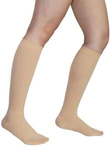 1 双男女通用压缩袜，舒适材质及踝高筒，休闲肤色女袜，日常黑色短款压缩男袜，适合运动、瑜伽、足球、跑步、旅行、工作、腿部和膝盖支撑，Y2K