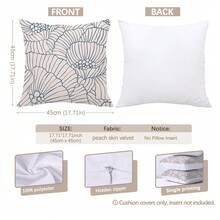 4pcs Vintage Nordic Style Floral Leaf Plant Line Art Printed Throw Pillow Covers [No Pillow Insert], 17.7*17.7in(45*45cm), [Single-Sided Printing] Polyester Home Decor Cushion Covers For Sofa, Bed, Living Room, Bedroom, Car, Office, Hotel, All Seasons, Perfect Gift For Family And Friends - Multicolor - View 2