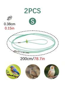 1 件四季鹦鹉飞行牵引绳，弹性轻质训练绳，带脚环，户外鹦鹉散步牵引绳 - 彩色 - 查看 18