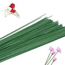 Dây kẽm uốn hoa màu xanh lá cây, cỡ 22 gauge, thích hợp cho cắm hoa và các sản phẩm thủ công DIY, dài 6/8/10/12 inch, đường kính: 0.07 inch, chất lượng dành cho thợ cắm hoa chuyên nghiệp. - màu xanh lá - Xem 7