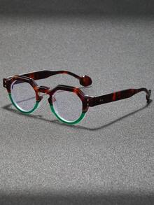 1 Cặp kính mắt nam gọng tròn phối màu, kiểu dáng retro, phong cách đường phố cá tính. - Trong sáng - Xem 2