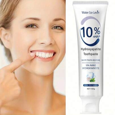 Hydroxyapatite Toothpaste - Teeth Whitening & Repair, Gentle Mint Freshener, Enamel Protection & Strengthening, Sensitive Teeth Care, Daily Oral Hygiene, Fresh Breath, Improved Oral Care, Basic Cleaning, Suitable For All