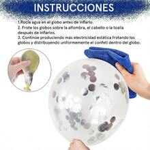 Juego de globos de Fiesta Decoracion Fiesta de Pared Con Banner Happy Birthday Azul Metalizado Plata Lentejuelas Aniversarios Día del padre Adecuado Para Niños y Niñas. - azulplateado - Ver 4