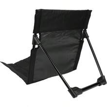 YQQ Fockety Silla de Playa Portátil con Respaldo Respaldo de Cama Ajustable Silla de Cama Sillón de Playa Plegable y Transpirable para Acampar Al Aire Libre Tomar el Sol Black2179 - Negro - Ver 8