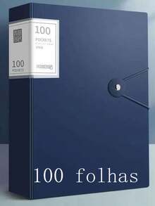 Plastic File Folder For School And Office, A4 Size, With 100 Envelopes And Snap Closure, 2242 - 2242 azul 100 頁 - 查看 1