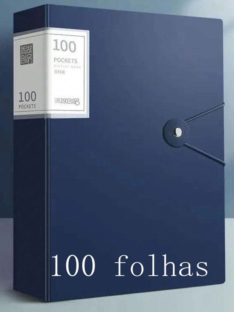 Plastic File Folder For School And Office, A4 Size, With 100 Envelopes And Snap Closure, 2242 - 2242 azul 100 頁 - 查看 1