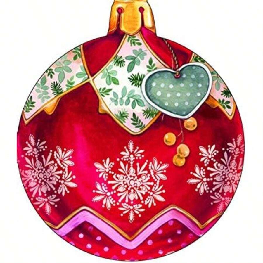 IHR Home Range - Servilletas desechables de papel de 3 capas en forma de servilleta de almuerzo, 16.5 x 16.5 cm, bola de Navidad, 12 unidades(Bola de Navidad) - Multicolor - Ver 1