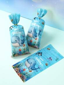 25/50/100个海洋动物礼品袋,礼品包装,DIY包装用品,生日礼品袋,礼品包装用品,包装袋,派对礼品,生日礼物,礼品包装,派对装饰,家居装饰,房间装饰,桌面装饰,婴儿派对装饰,男孩生日礼物,女孩生日礼物,厨房包装袋,糖果袋,可重复密封袋 - 海洋動物 - 查看 7