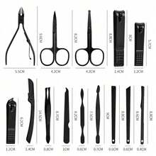 8/24pcs  - Grooming Kit With Luxurious Upgraded Travel Case Manicure Set Professional Pedicure Kit Nail Clippers Kit - Nail Care Tools - Đỏ - Xem 3