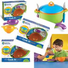 Learning Resources Set de Cocina New Sprouts Cook ItConveniente y duradero, favorito para niños - Multicolor - Ver 1