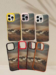 Photo Realistic Wild Horses Running Herd Action Shot Phone Case ,Cover Dynamic Nature View Phone Accessories Powerful Freedom Aesthetic Phone Protector Western Vibe Gift,Compatible With Iphone 17promax/17pro/17/17Air/16promax/16pro/16plus/16/15promax/15pro/15plus/15/14promax/14pro/14plus/14/13promax/13pro/13/12promax/12pro/12 - 黃色 - 查看 3
