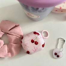 Cherry Pink Bow Earphone Case, Compatible With Apple Earphones Including 4, Pro 2, IPod Earphones, 3 Etc., Can Also Be Used As Smartphone Protective Case, Power Bank Protective Case, Earphone Cover, Suitable As Valentine's Day Gift, Women's Gift And Birthday Gift - Multicolor - View 7