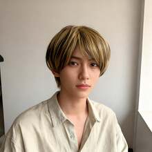 假发，日式正太男孩渐变刘海短发，合成纤维逼真全头假发，棕色短刘海假发，适合角色扮演和日常佩戴 - 彩色 - 查看 5