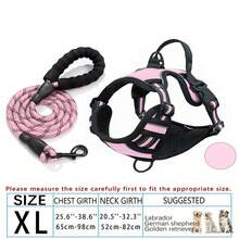 Large/Medium/Small No-Pull Dog Harness & Leash Set With 4 Buckles, Adjustable Padded Vest, Control Handle, And Reflective Night-Visible Design, Suitable For Dogs Of All Sizes - Multicolor - View 20