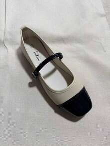 French Thick Sole Mary Jane Flat Shoes British Style Women's Leather Shoes For Spring And Autumn Women's Shoes Seen On INS - Beige - View 11