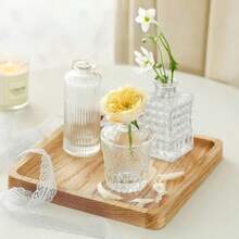 Juego de 40 Jarrones de Vidrio Transparentes para Centros de Mesa Floreros Decorativos para Mesa con Diseño Clásico Floreros de Cristal para Bodas/Eventos/Hogar 40 Transparente - Transparente - Ver 8