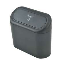1pc White Mini Creative Car Trash Can - White - View 5