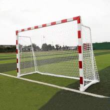 1对耐用PE手球网，适用于室内外训练和比赛，高密度编织，耐磨，网面弹性好，适用于手球训练和比赛，附赠收纳袋 - 白色 - 查看 10