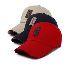 3 piezas Gorra de béisbol para hombre con decoración de parche en estilo retro - A - Ver 7