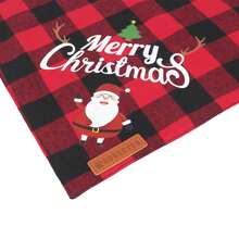 1PC Dog Headscarf Christmas Classic Plaid Pet Scarf Triangular Bib Handkerchief Merry Christmas Santa Claus Snowman Headscarf Suitable For Dogs And Pets - Red - View 9